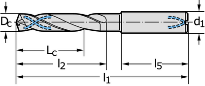 Walter DC150-05-08.100A1-WJ30RE – rozmerový výkres