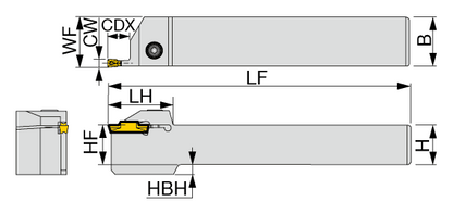 Tungaloy CTER/L – rozmerový výkres
