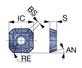 Tungaloy SWMT13T3-MS – rozmerový výkres